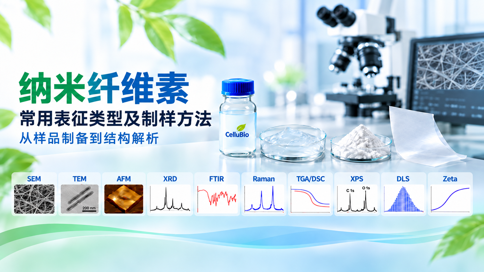 纳米纤维素常见的表征类型及制样方法
