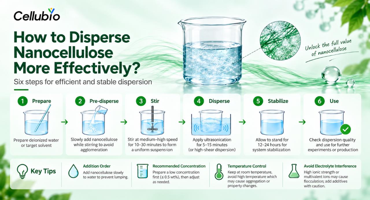 How to Achieve Better Nanocellulose Dispersion? A Practical Guide to CNC and CNF Dispersion Methods