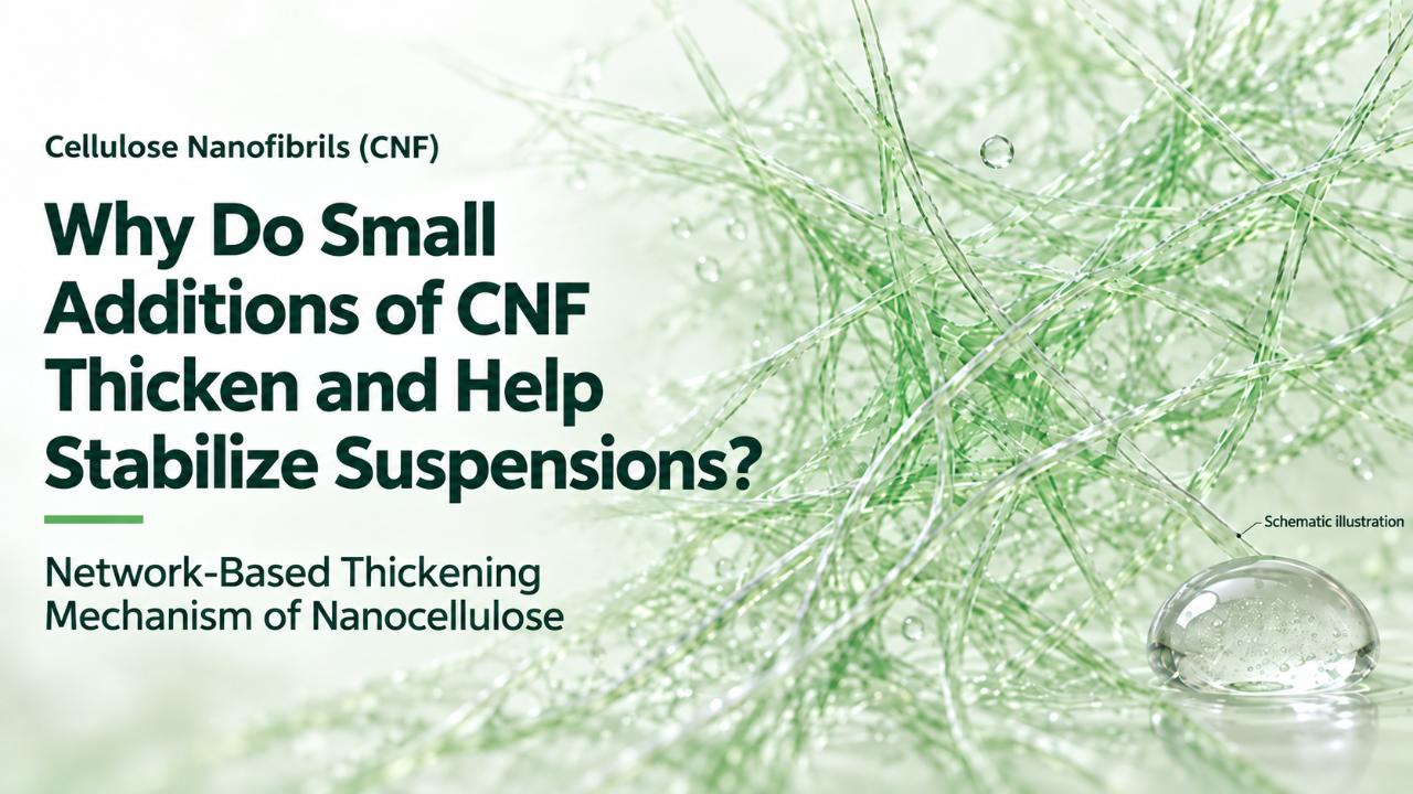 Why Does CNF Thicken and Stabilize Suspensions at Low Dosages?